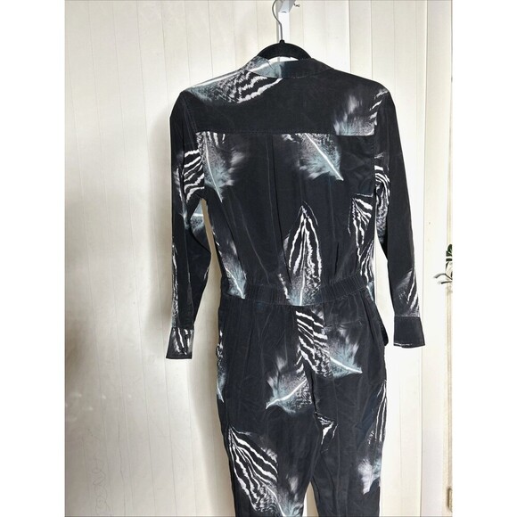All Saints Jumpsuit Romper Hoshi Print Long Sleeves Size 4 - Picture 8 of 10